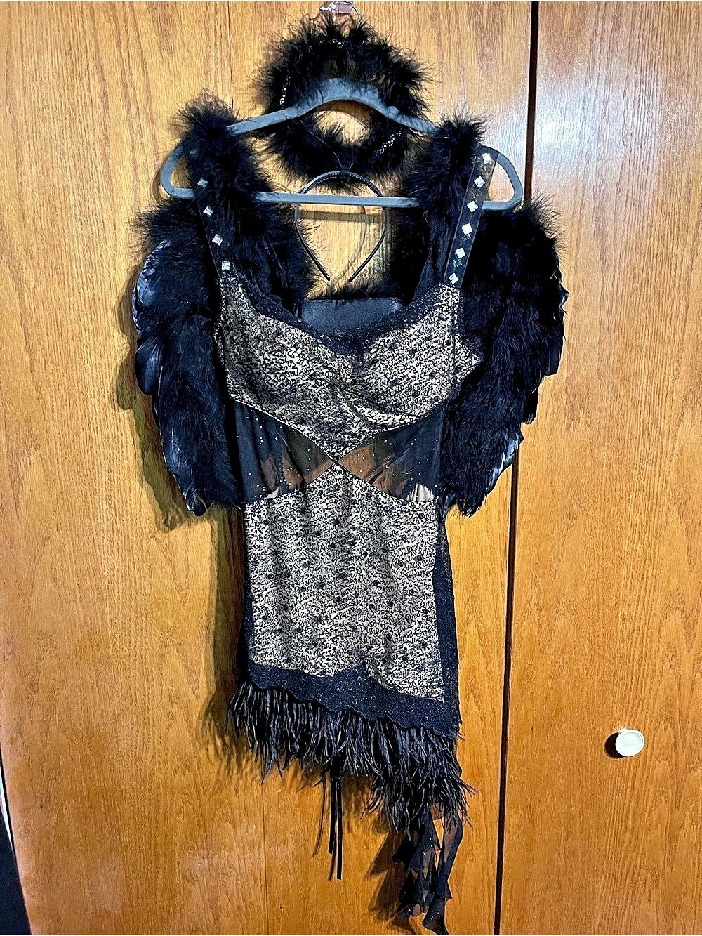 Playboy Dark Angel Costume Asymmetrical Dress